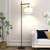 TiramisuBest 61/63 Arched Floor Lamp Wood Pedal Switch Industrial Modern Traditional Living Bedroom Office - 2 of 4