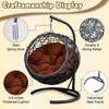 Racxily Cat Swing Bed with Stand & Cushion, Rattan Wicker Appearance, Indoor Hanging Swinging Cat Bed for Cats, Small Dogs, and Small Animals - 4 of 4