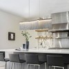 LNC Siouxfalls 2-Lights 49.4" Luxury and Glam Linear Integrated LED Kitchen Island Lights, Silver - 4 of 4