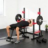 Soozier Adjustable Squat Rack, 660lbs Heavy Duty Bench Press Rack with Weight Plate Holders for Weight Lifting and Home Gym Strength Training - 2 of 4