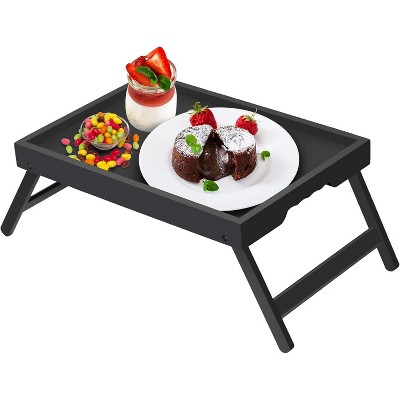 Attop Bed Tray Table with Folding Legs,Bamboo Breakfast in Bed for TV Table, Laptop Computer Tray,Eating,Snack Tray