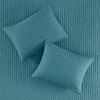 Sapphtopaz Solid Color Reversible Comforter Set Bedding Pick Stitch Channel Quilting Quilt Set 1 Quilt, Pillow Shams, Machine Washable - 3 of 4