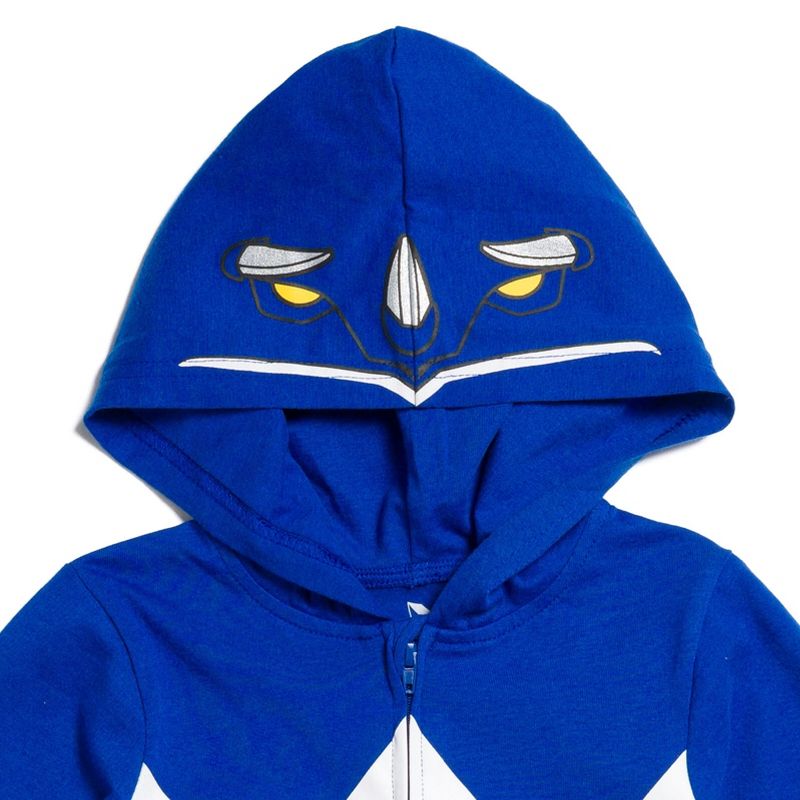 Power Rangers Blue Ranger Zip Up Cosplay Coverall Toddler to Big Kid, 4 of 8