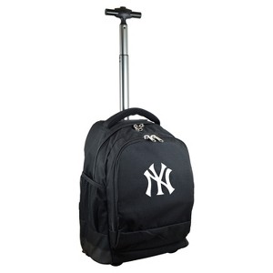 MLB Premium Wheeled Backpack - Black - 1 of 4