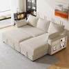 NicBex Modern 90" Pull Out Sofa Bed Convertible Sleeper Sofa with Storage Chaise and Storage Racks for Living Room - 3 of 4
