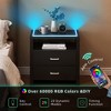 Whizmax LED Nightstand with 2 Drawers, Bedside Table with Drawers for Bedroom Nursery Living Room, Side Bed Table with Sports LED Light - 4 of 4