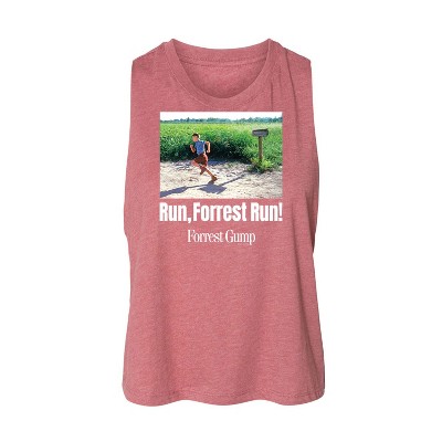 Women's - Forrest Gump - Run Forrest Run Graphic Racerback Tank