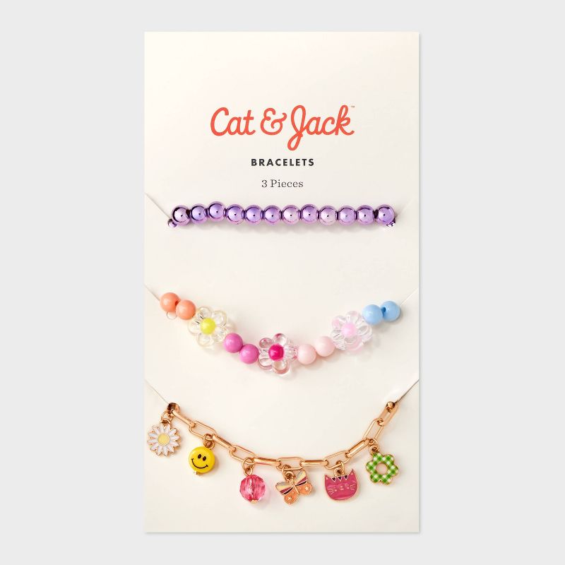 Girls&#39; 3pk Charm Bracelet Set - Cat &#38; Jack&#8482;, 3 of 5