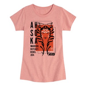 Girls' - Star Wars - Ahsoka Collage Fitted Short Sleeve Graphic T-Shirt - 1 of 4