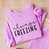 Simply Sage Market Women's Lightweight Garment Dyed Graphic Sweatshirt Always Freezing - 2 of 4