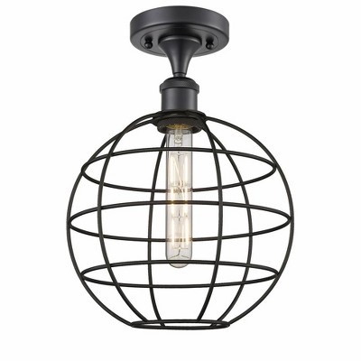 Innovations Lighting Lake Placid 1 - Light Semi-Flush Mount in  Matte Black