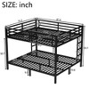 TIRAMISUBEST Metal Queen Over Queen/California king over California king Bunk Bed for Teens,Space-Saving Bunk Bedframe with Ladder and Guardrail - 3 of 4