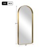PexFix 32 in. W x 71 in. H Deep Modern Arch Framed Full Length Mirror with Rounded Corners in Gold - 4 of 4