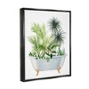 Stupell Industries Mixed Plant Leaves Antique Bathroom Tub Floating Frame Canvas Art, Black, 25" x 31" - 2 of 4