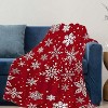 Lomsoe Snowflake Christmas Flannel Blanket, Soft & Cozy, Lightweight & Warm for All Seasons, for Bed & Sofa. - 2 of 4