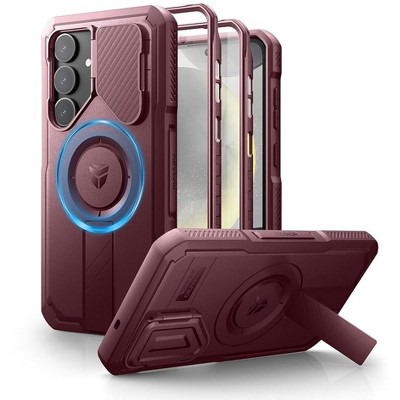 Dexnor for Samsung Galaxy S25 Plus Case with Camera Cover & Adjustable Kickstand & Built-in Screen Protector, Magnetic Cover (2025)