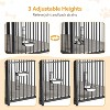 48-inch wide large dog crate furniture, 360° adjustable elevated feeder, removable pet fence, sturdy metal construction, easy to assemble - 4 of 4
