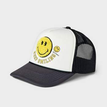 Boys' Smiley World Trucker Hat - art class™ Black/White