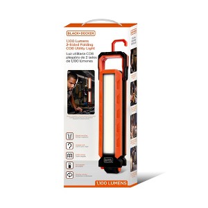 BLACK+DECKER 2-Sided COB Rechargeable LED Work Light w/ Magnetic Mount, 1,100 Lumens - 1 of 4