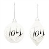 Frosted Glass Joy Ornament (Set of 6) - 2 of 4