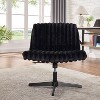 ORRD Adjustable Swivel Chair, Criss Cross Legging Wide Seat Office Desk Vanity Chair with Corduroy, Black, Modern Home Gift - 2 of 4