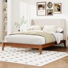 Full Size Platform Bed with Upholstered High Headboard - 2 of 4