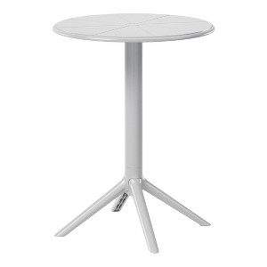 WestinTrends Playa 23.5" Outdoor Polypropylene Resin Round Patio Bistro Dining Table for 2 - 1 of 4