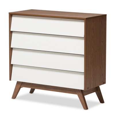 Hildon Mid-century Modern Wood 4 Drawer 