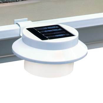 Collections Etc White Clip-on Gutter Solar Security Light 4.75 X 4.75 X 2.5