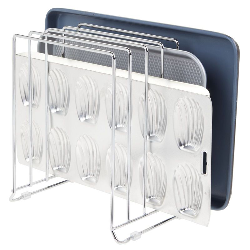 mDesign X-Large Steel Storage Tray Organizer Rack for Kitchen Cabinet, 1 of 10