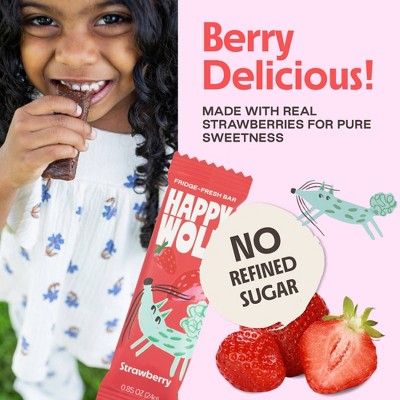 Happy Wolf Organic Kids Refrigerated Snack Bars, Strawberry - 4.23oz/5ct