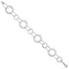 Black Bow Jewelry Sterling Silver 20mm Polished & Brushed Flat Link Chain Bracelet, 8 In - 2 of 4