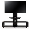 TransDeco Flat panel TV mounting system w/ 3 AV shelves for up to 85Inch plasma or LCD/LED TVs - Black - 2 of 4