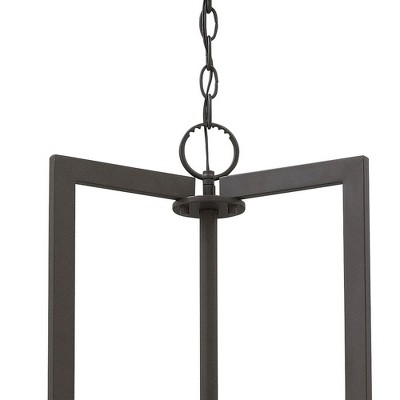 Sophisticated Buckeye Bronze 3-Light Drum Chandelier with Off-White Linen Shade