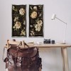 Stupell Industries Vintage French Typography Flowers Black Framed Floater Canvas Wall Art - 2 of 4