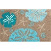 Jellybean Aqua Sand Dollars on Gray Doormat – Coastal Indoor/Outdoor Mat for Porch, Patio, or Entryway, 20"X30" - 2 of 3
