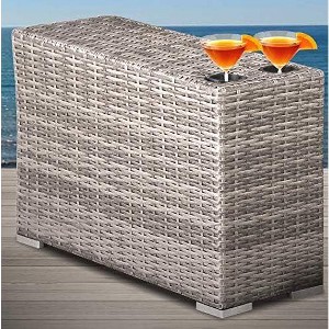 Sapphtopaz Modern Outdoor End Table Outdoor Side Table, Patio Table Small Table for Backyard, Balcony, Porch - 1 of 4
