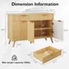 Buenhomino 48" Buffet Cabinet with Storage, Farmhouse Sideboard Buffet w/2 Drawers and 3 Doors, Wood Coffee Bar Cabinet with Adjustable Shelves - 3 of 4