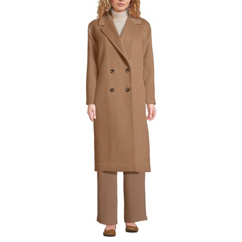 Lands End Women s Insulated Double Breasted Wool Coat 12 Honey Beige Target