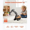 Remote Control Excavator Toy 11 Channel 1:20 Scale RC Excavator Digger for Kids - 2 of 4