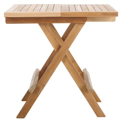 Natural Teak Wood Square Folding Patio Table