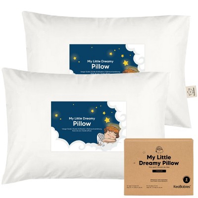 KeaBabies Toddler Pillow - Soft Organic Cotton Kids Pillows for Sleeping - Travel Pillow for Kids Age 2-5