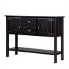 Okak Sideboard Cabinet, Bufft Cabinet with 2 Doors and 2 Shelves, Storage Cabinet for Living Room, Dining Room, Kitchen, Espresso - 3 of 4