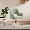 WestinTrends Genevieve Mid-Century Modern Upholstered Boucle Swivel Accent Chair - 2 of 4