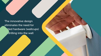 White Metal Pressure Mounted Swinging Stairway Gate