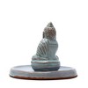 Slickblue Handcrafted Ceramic Incense Burner – Seated Buddha Figure, 3" Diameter, Fits Tibetan & Indian Incense - 3 of 4