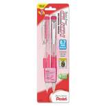 Pentel Pink Ribbon Twist-Erase CLICK Mechanical Pencil 0.7 mm 2/Pack PD277TBP2PBC