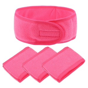Unique Bargains Spa Headband Soft Women Hair Bands for Face Washing Bath Facial Mask Yoga 4 Pcs - 1 of 4