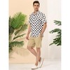 Lars Amadeus Men's Summer Polka Dots Button Down Short Sleeves Hawaiian Shirts - 4 of 4