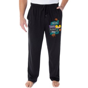 Nickelodeon Mens' Hey Arnold! Been There Dunked That Sleep Pajama Pants Black - 1 of 3